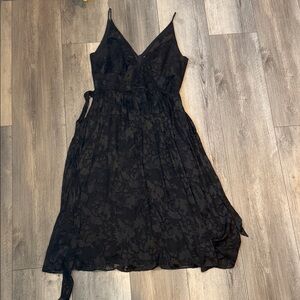 White House Black Market Dark Floral Midi Dress